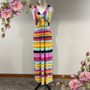 Colorful Striped Maxi Dress